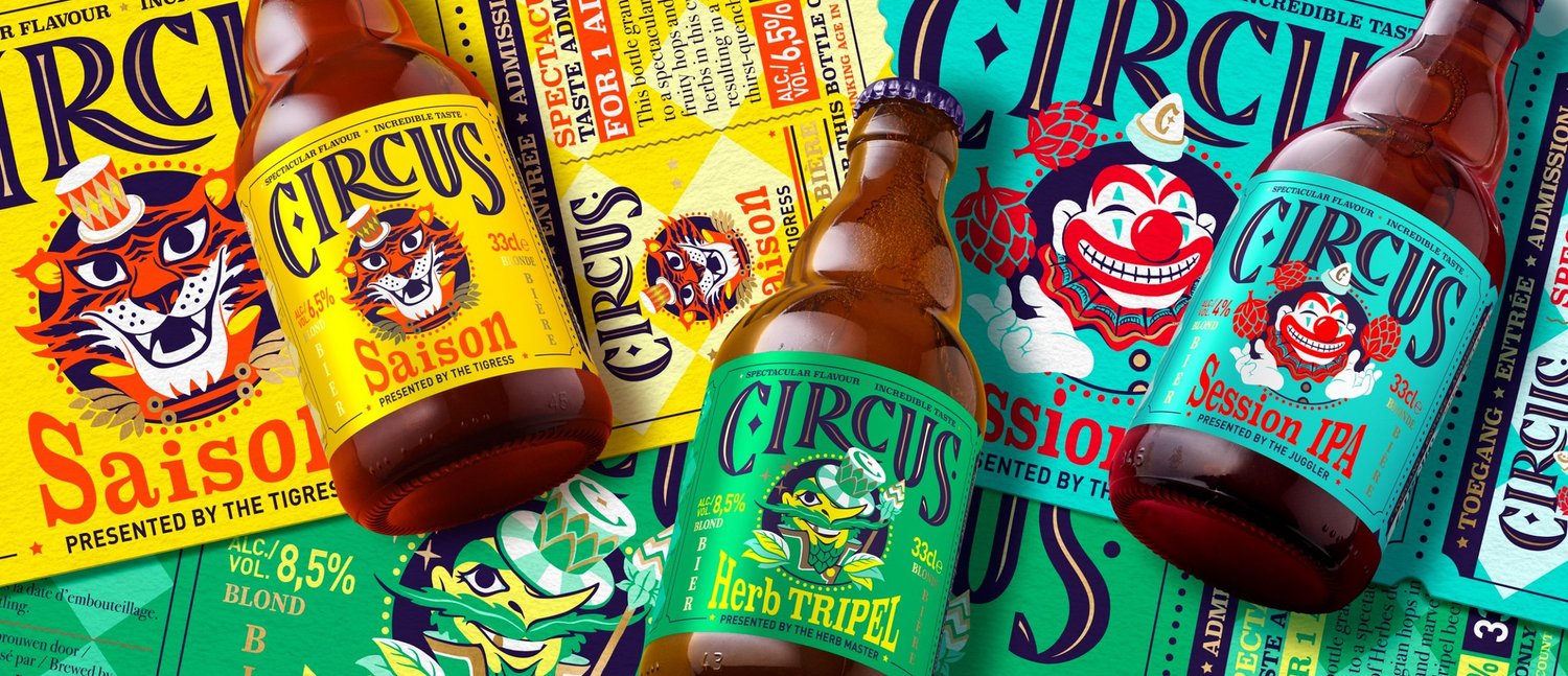 Circus bier — merk en verpakking