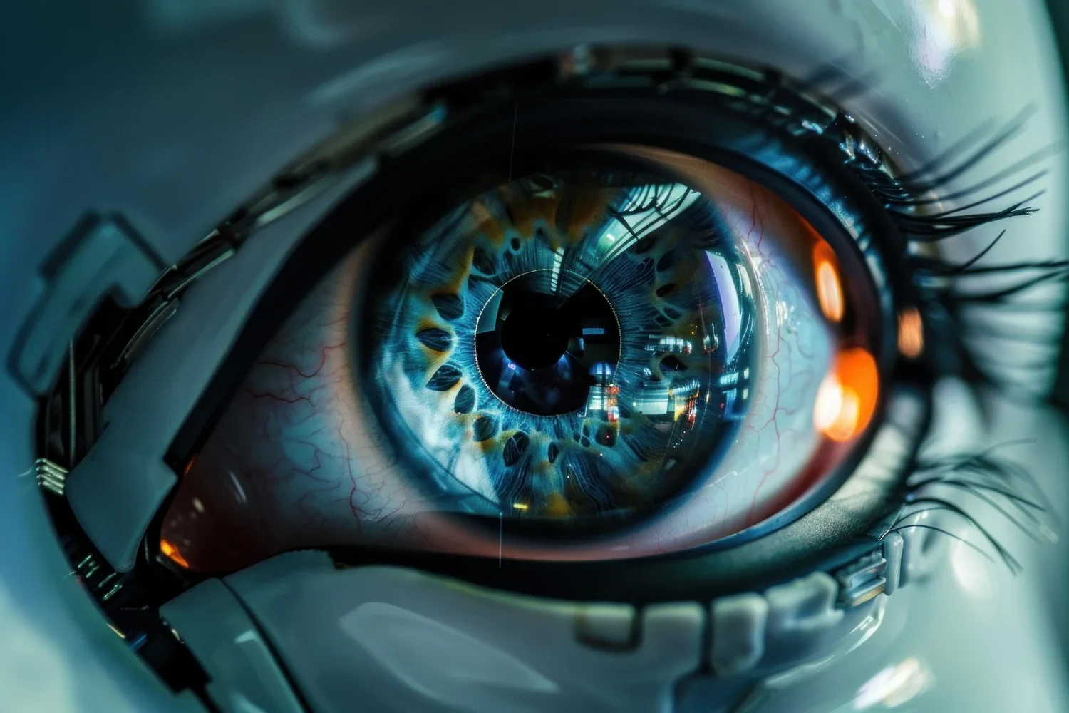 Een futuristisch oog als metafoor voor herkenning en onderscheid